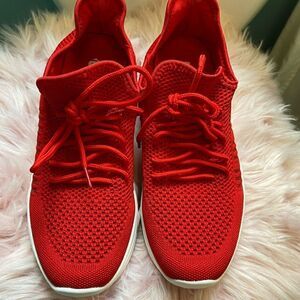 Women’s Uubaris Red and White Athletic Shoes *No size but fits like a 9